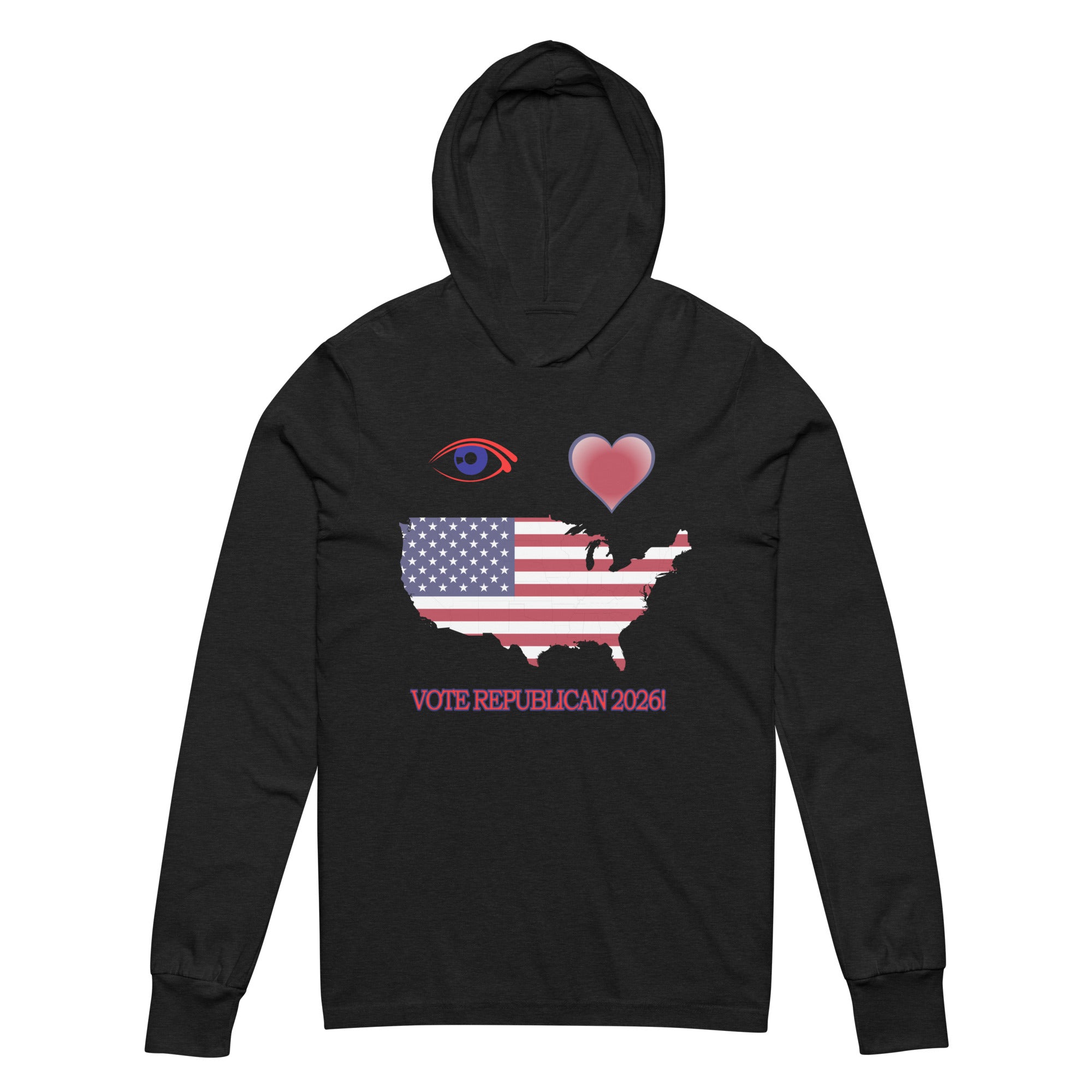 Hooded Long Sleeve I Love America Tee