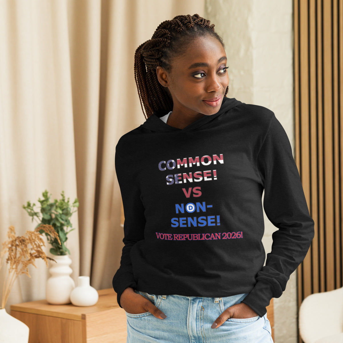 Hooded Long Sleeve Common Sense Tee