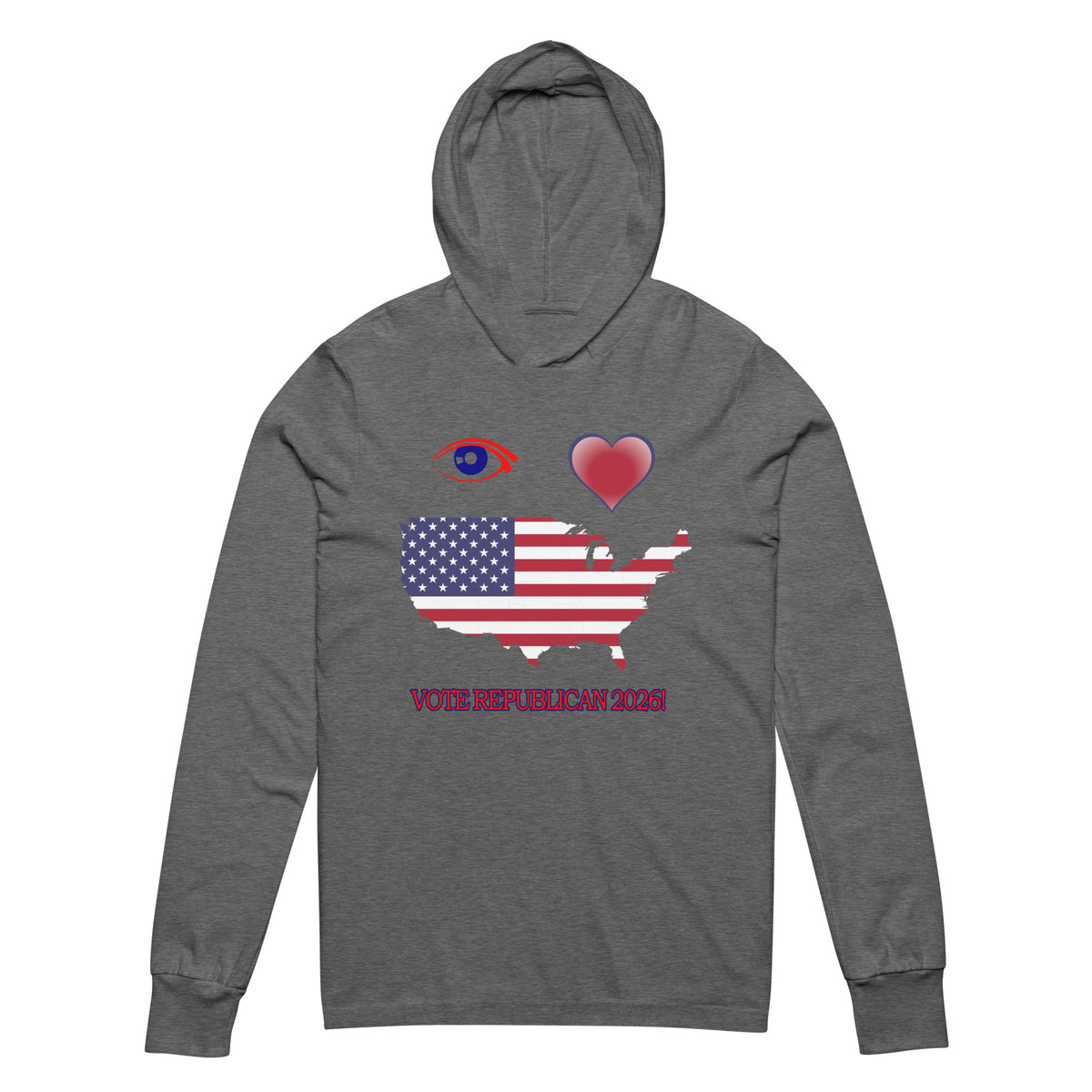 Hooded Long Sleeve I Love America Tee