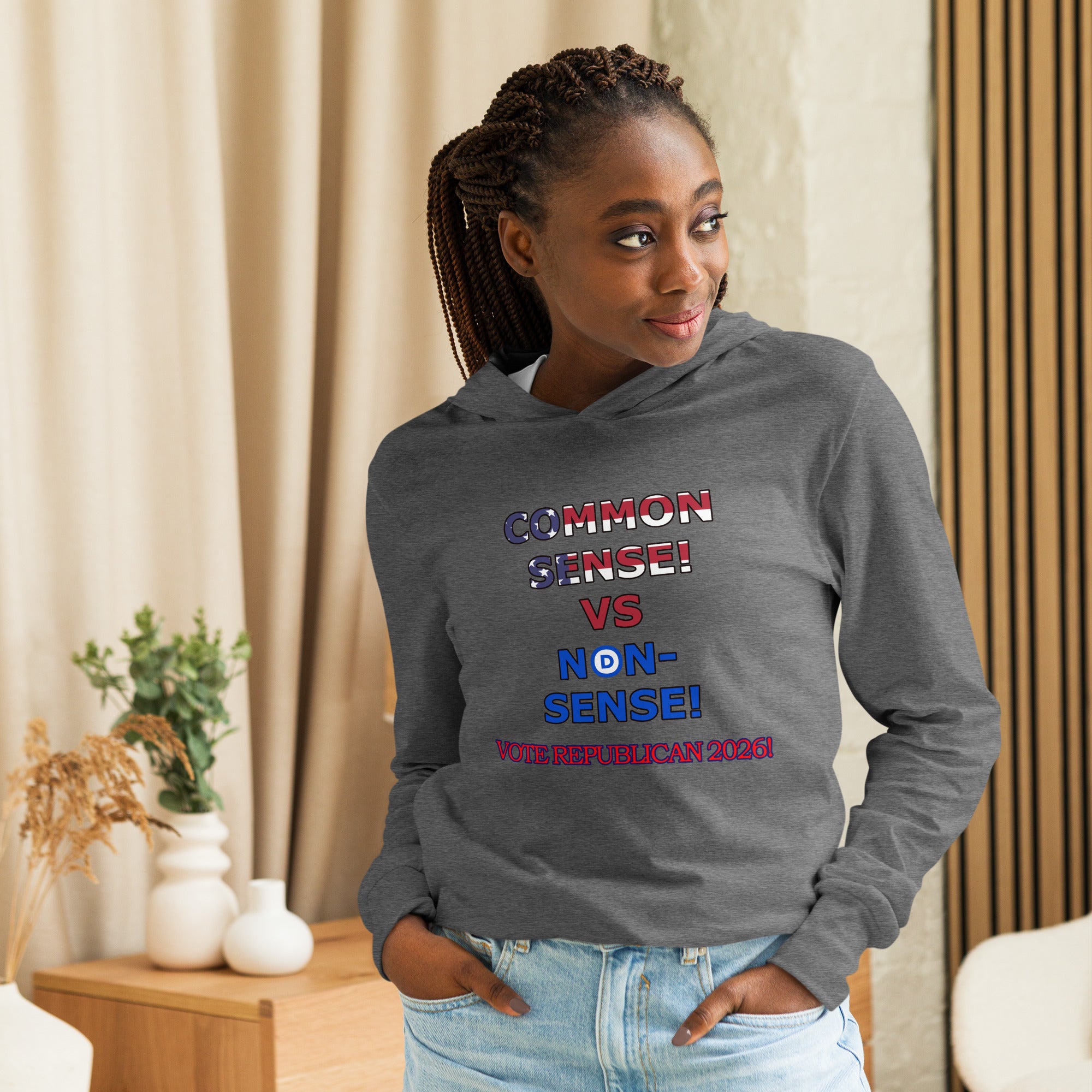 Hooded Long Sleeve Common Sense Tee