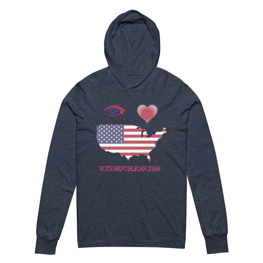Hooded Long Sleeve I Love America Tee