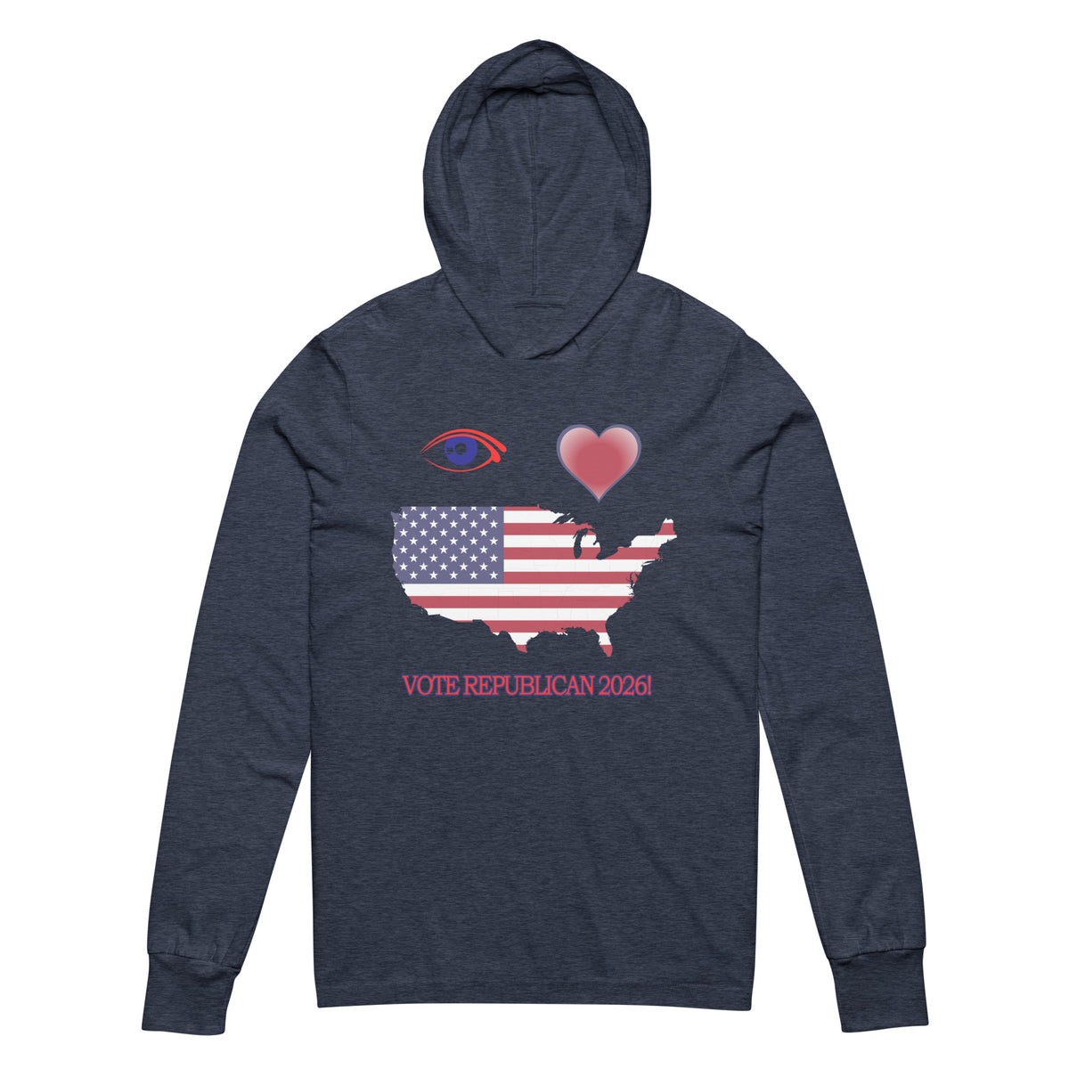 Hooded Long Sleeve I Love America Tee
