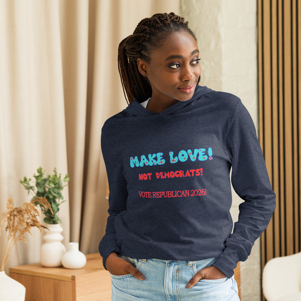 Hooded Long Sleeve Make Love Tee