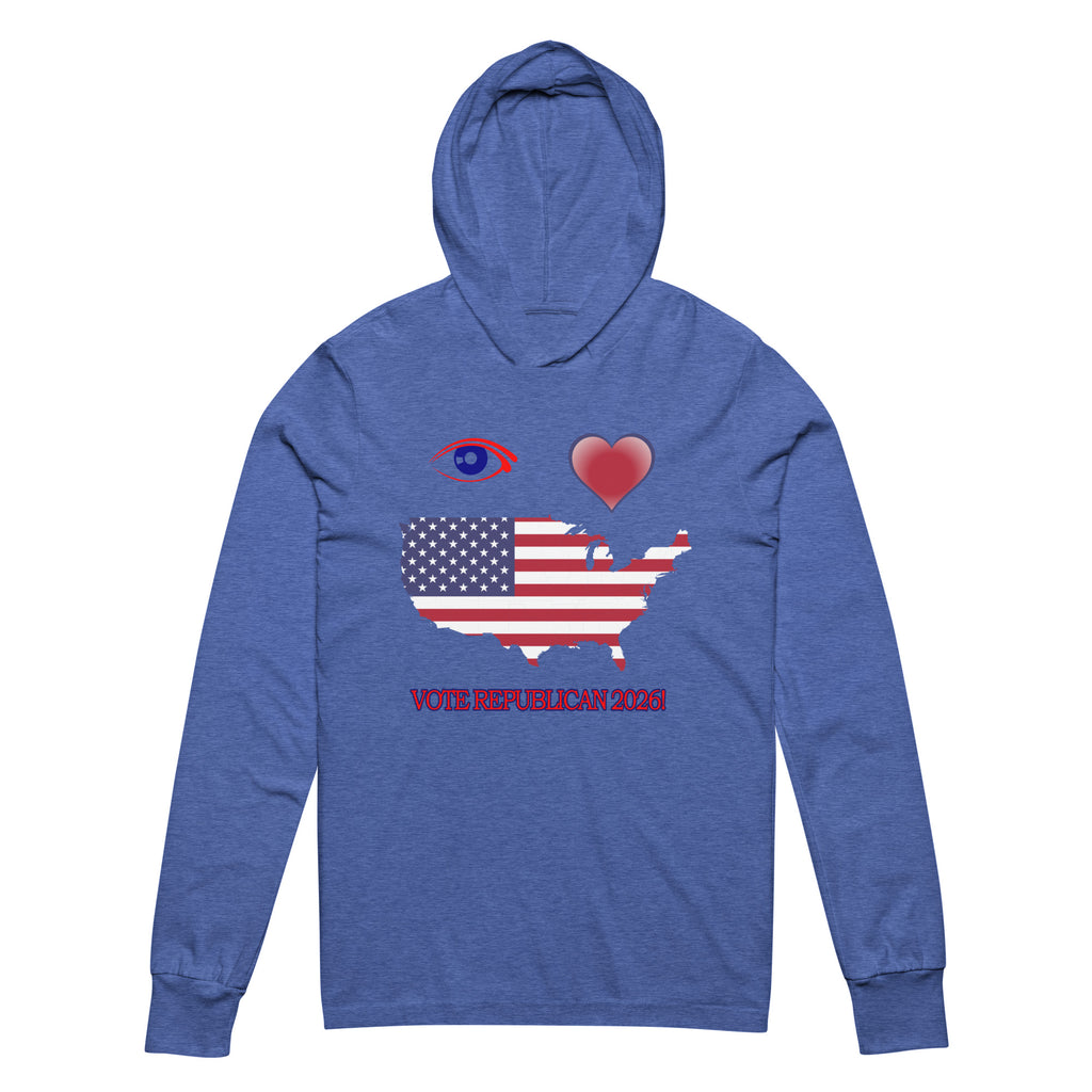 Hooded Long Sleeve I Love America Tee