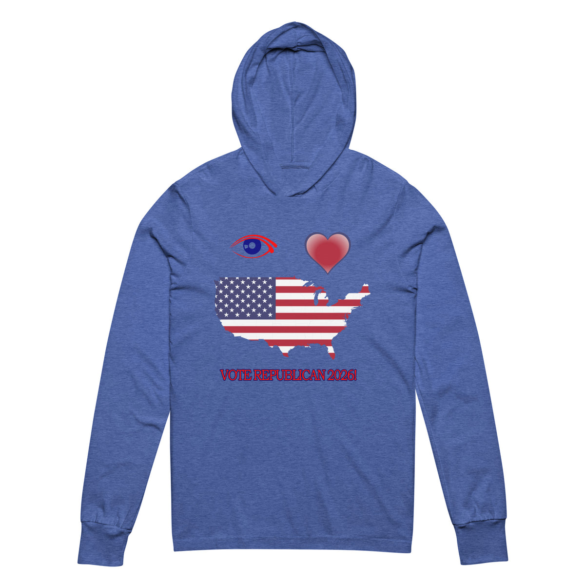 Hooded Long Sleeve I Love America Tee