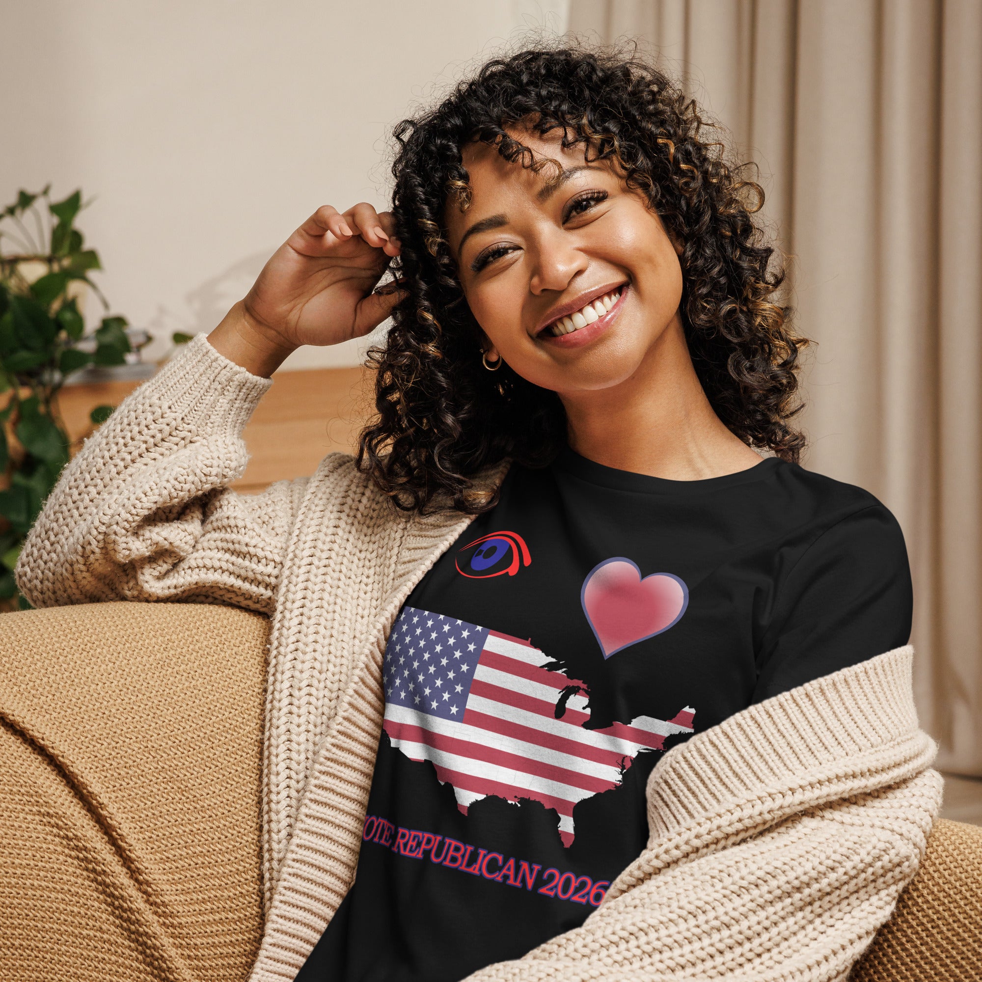 Women's Relaxed I Love America Tee