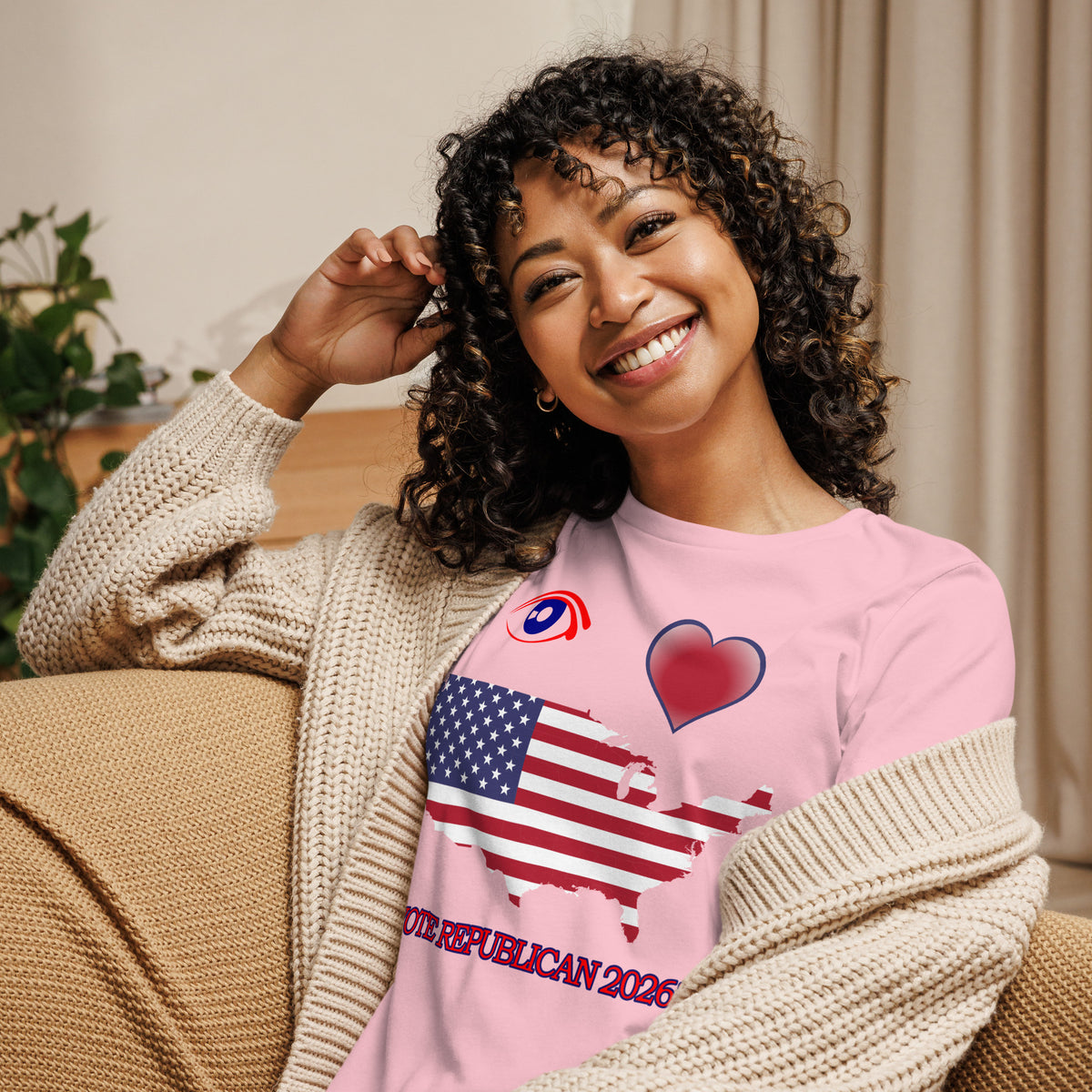 Women's Relaxed I Love America Tee